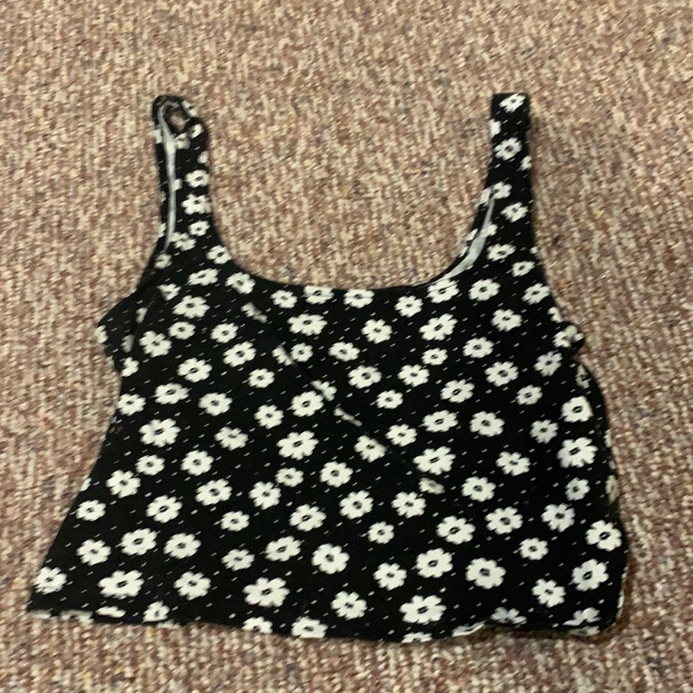 Floral Cropped Tank Top
